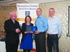 At the presentation to Rose Lambe, Carrick Aces, were (L-R) Fr Paudge Corrigan, Rose Lambe, Brian Peppard and Alan Clarke, Chairman of the Monaghan County Athletics Board. Â©Rory Geary/The Northern Standard