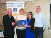 At the presentation to Una McMahon, Monaghan Phoenix AC were (L-R) Fr Paudge Corrigan, Una McMahon, Rose Lambe and Alan Clarke, Chairman of the Monaghan County Athletics Board. Â©Rory Geary/The Northern Standard