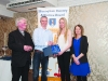 At the presentation to Amy Hamill, Glaslough Harriers, were (L-R) Fr Paudge Corrigan, Alan Clarke, Chairman of the Monaghan County Athletics Board, Amy Hamil and Rose Lambe. Â©Rory Geary/The Northern Standard