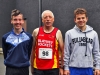From left; Matthew Connolly, Gerry Moore and Owen McKenna, taking part in the County League, Wetlands Running Club 5k run, held in Ballybay on Sunday last. Photo: Jimmy Walsh
