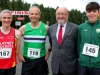 From left; Alan Clarke, Brian Peppard, Caoimhghin Ã Caolain and OrÃ¡n Ã Caolain, at the County League, Wetlands Running Club 5k run, held in Ballybay. Photo: Jimmy Walsh