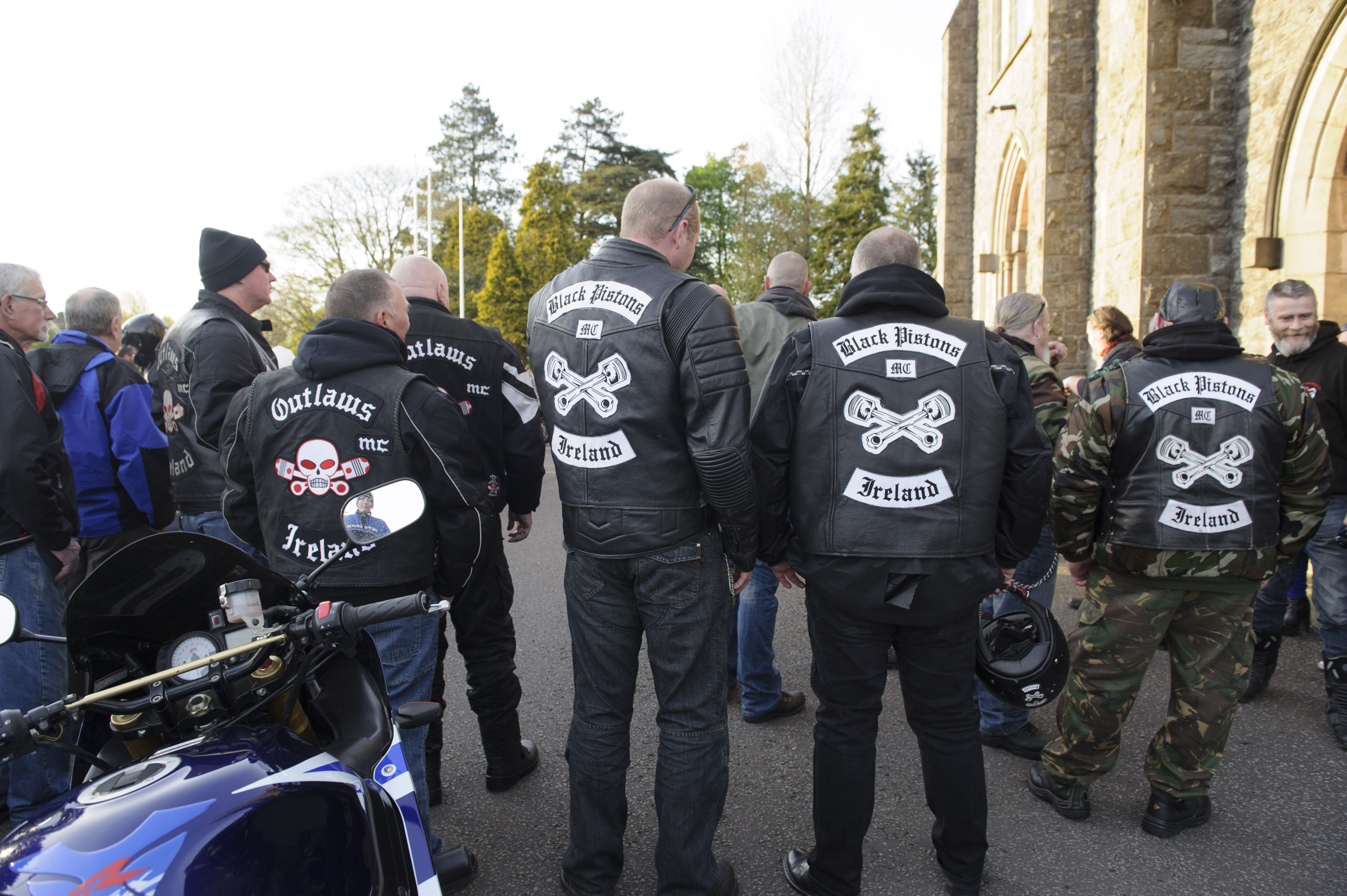Some of the clubs that attended the Gone But Not Forgotten Bikers Mass at the event last weekend. Â©Rory Geary/The Northern Standard