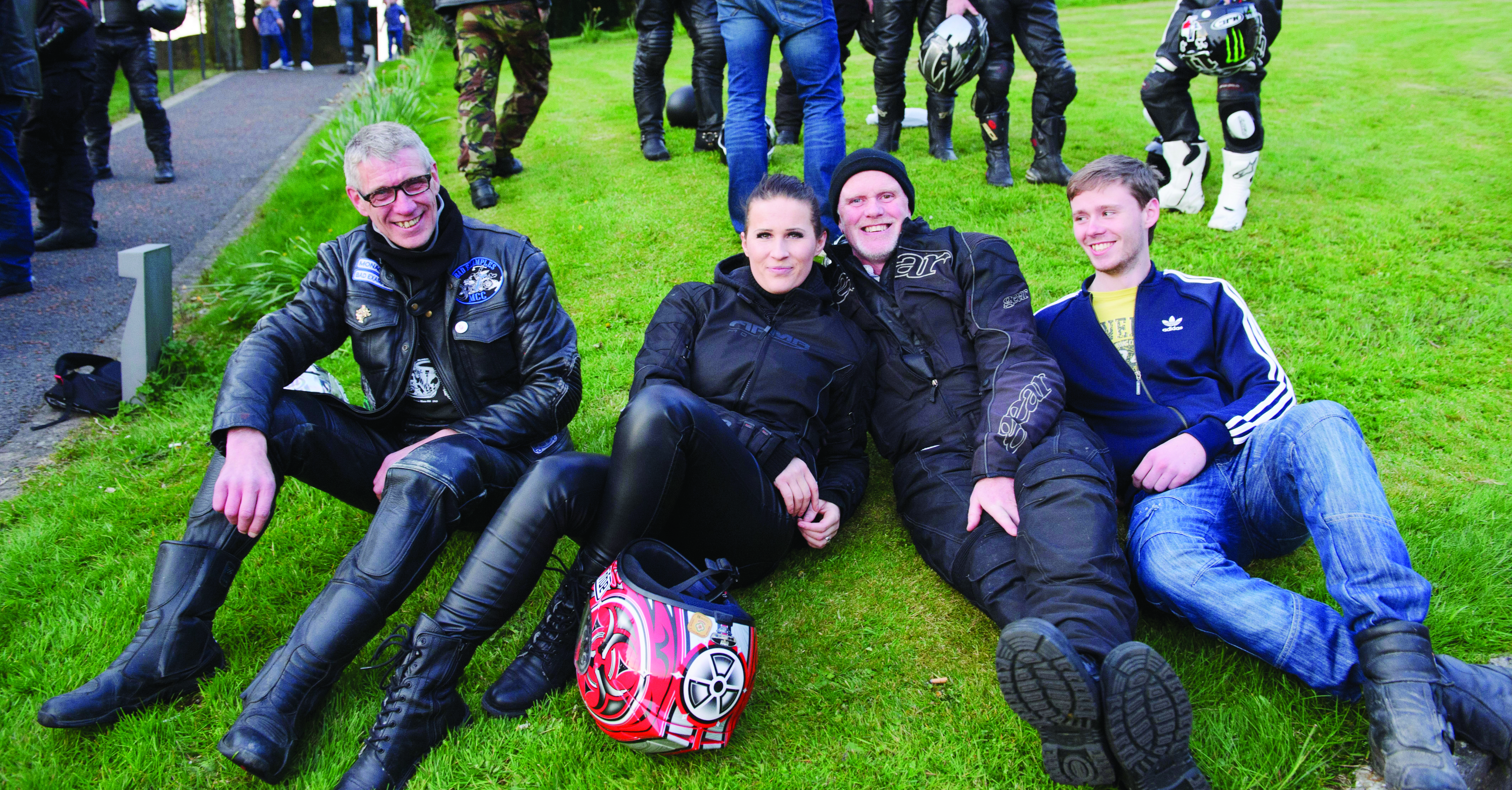 Some of the bikers at the Gone But Not Forgotten Bikers Mass in Clones last Friday. Â©Rory Geary/The Northern Standard