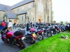 A line-up of motorbikes outside the church during the Gone But Not Forgotten Bikers Mass. Â©Rory Geary/The Northern Standard