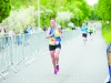 Donna Evans, Clones AC, crossing the line in 2nd place of the ladies race. Â©Rory Geary/The Northern Standard