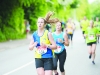 Paula McDermott from Clones AC, reaching the finish of the Blackwater 10k. Â©Rory Geary/The Northern Standard