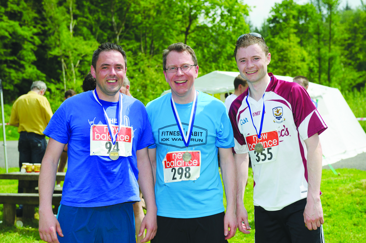 Taking part in the Blackwater 10k were (L-R) Seamus Bruen, Martin McVicar and Eddie Sheppard. Â©Rory Geary/The Northern Standard