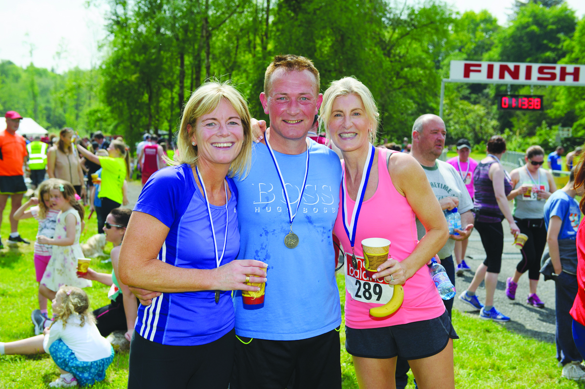At the Blackwater 10k were (L-R) Jackie and Ciaran McKenna and Terri McCaughey. Â©Rory Geary/The Northern Standard
