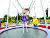 Ashling McCarten on one of the trampolines at the sports day. Â©Rory Geary/The Northern Standard