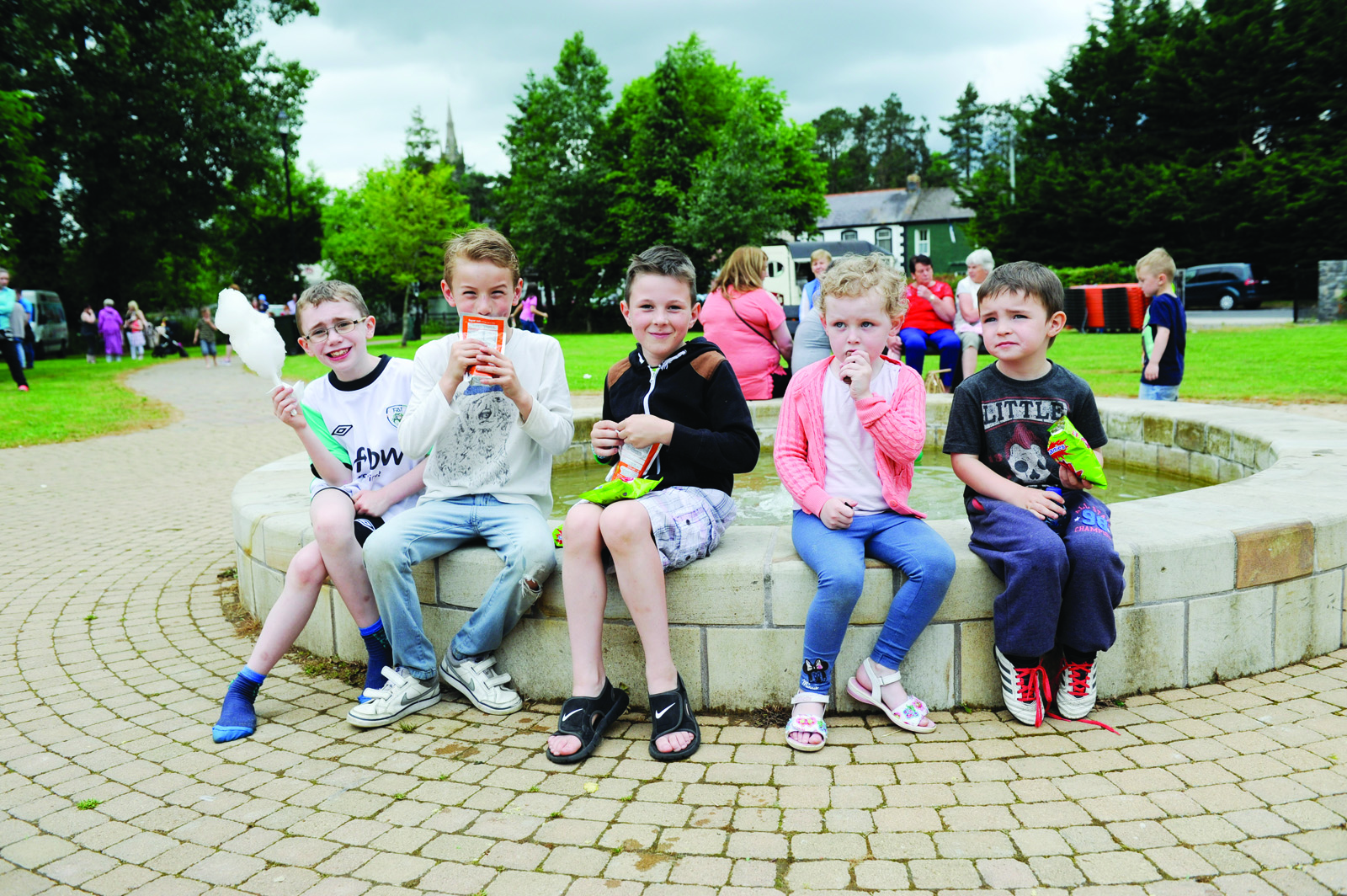 A group of boys taking a break at the Clones Canal Festival. Â©Rory Geary/The Northern Standard