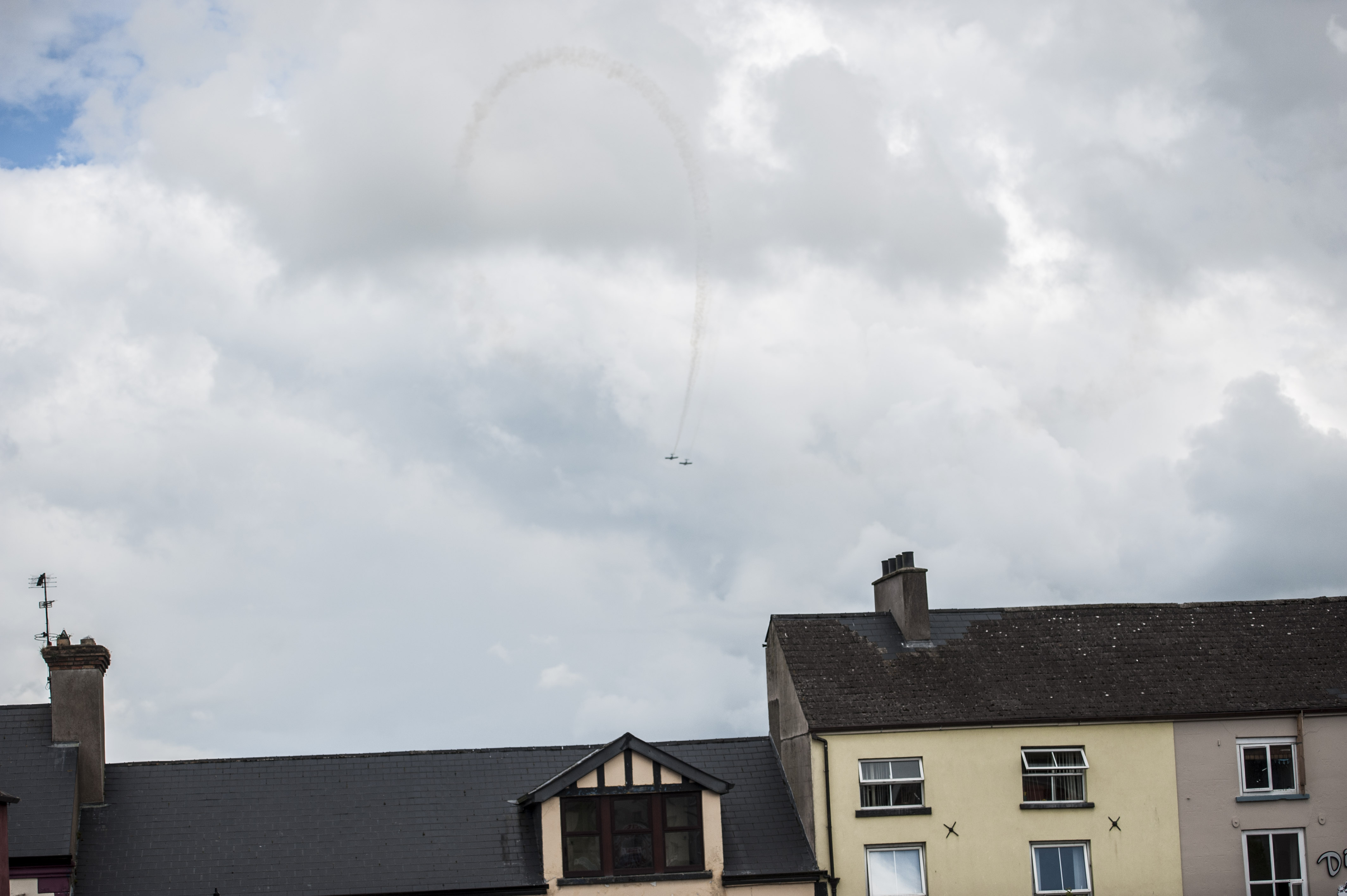 A view of the aerial display above Clones which was part of the Clones Canal Festival. Â©Rory Geary/The Northern Standard