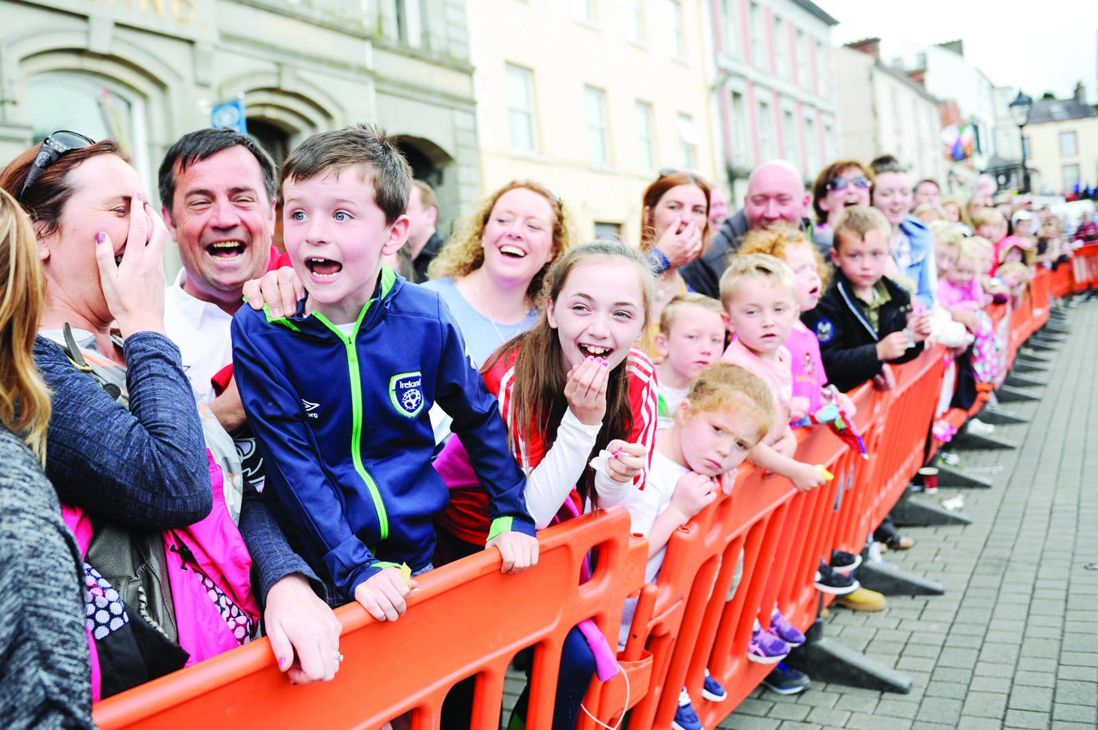 James McManus cheering on his pig at the pig racing at the Clones Canal Festival. Â©Rory Geary/The Northern Standard