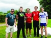 The winners of the It's A Knockout with Rory McMahon, coordinator of the event. (L-R) Rory McMahon, Christopher Cadden, David, Luke Rehill and Caolan McDonald. Â©Rory Geary/The Northern Standard