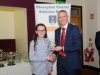 Alan Clarke, chairman of the Monaghan County Athletics Board, making the presentation to Amy Jo Kierans, Oriel AC. Â©Rory Geary/The Northern Standard