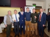 The Monaghan Senior Mens team who were presented at the awards function in Concra Wood Golf Club were (L-R) Eamon Hackett, manager, Owen McNally, Eskander Turki, Conor Duffy, Christopher McGuirk and Alan Clarke, chairman of the Monaghan County Athletics Board. Â©Rory Geary/The Northern Standard