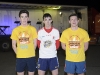 The first three to finish the Monaghan Darkness Into Light were (L-R) Lorcan O'Rourke, 2nd, Anthony O'Brien, 1st and Sean Ryan McCaffrey, 3rd. Â©Rory Geary/The Northern Standard