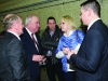 Mike Durkan and his wife with Joe O'Reilly at the Cavan-Monaghan Count Centre on Sunday last.  Pic.  Pat Byrne.