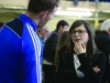 Anxious moments Kathryn Reilly Sinn Fein at the Cavan-Monaghan Count Centre on Saturday last.  Pic.  Pat Byrne.