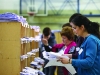 Members of the count staff pictured on Saturday afternoon at the Cavan-Monaghan Count Centre.  Pic.  Pat Byrne.
