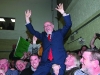 CaoimhghÃ­n Ã CaolÃ¡in celebrates his re-election with his supporters in the Cavan-Monaghan Count Centre on Sunday evening last.  Pic.  Pat Byrne.