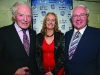 Dr. Rory O'Hanlon former Ceann Comhairle and Cavan-Monaghan TD, pictured with newly elected Fianna FÃ¡il TD's Niamh Smyth and Brendan Smith at the Cavan-Monaghan Count Centre on Sunday evening last.  Pic.  Pat Byrne.