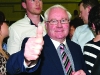 Brendan Smith (Fianna FÃ¡il) celebrating his election to the 32nd DÃ¡il in the Cavan Count Centre on Sunday evening last.  Pic.  Pat Byrne.