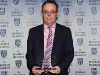 Donal McAdam with his award for Juvenile Club of the Year. Â© Northern Standard