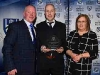 Sean Walsh receives his Award for ScÃ³r and Culture from Cathal Smyth and Breda McCooey. Â© Northern Standard