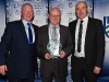 Cathal Smyth (Sponsor) with Dr. Michael McGinnity who received his Retirement from the Squad Award from Monaghan Team Manager, Malachy O'Rourke. Â© Northern Standard