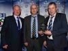 Pictured is Cathal Smyth (Sponsor) with Ciaran Leonard who received the Club of the Year Award from Padraig Sherry. Â© Northern Standard
