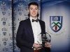 Stephen O'Hanlon with his award for Intermediate Footballer of the Year. Â© Northern Standard