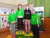 The winners of the Junior Ladies 5k were (L-R) Emma Geary, Glaslough Harriers 3rd, Orla Duffy, Glaslough Harriers, winner and Niamh Malone, Monaghan Phoenix AC 2nd. Â©Rory Geary/The Northern Standard