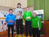 At the presentation of the prizes for the Senior Mens 5k, were (L-R) Jonathan McKee, Springwell, 3rd, Cillian O'Leary, Raheney Shamrocks, winner, Conor Duffy, Glaslough Harriers, 2nd and Brian Finn, chairman, Glaslough Harriers. Â©Rory Geary/The Northern Standard