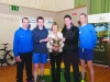 At the presentation of the John O'Reilly Cup for Senior Mens Team, which was won by Clones AC, were (L-R) Gregory Murphy, Shane Brady, Marie Coffey, James Clarke and Colm Caughey. Â©Rory Geary/The Northern Standard