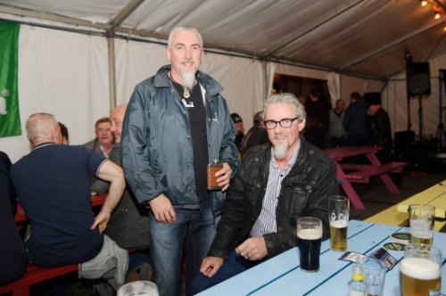 Barry and Kieran Deeney at the festival in The Westenra Hotel. Â©Rory Geary/The Northern Standard