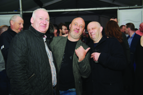 Fintan Grimes with Adrian and Darren Sheridan at the festival. Â©Rory Geary/The Northern Standard