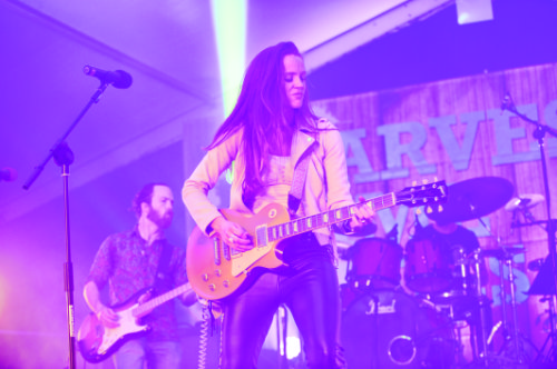 Grainne Duffy on stage during her gig in the marquee. Â©Rory Geary/The Northern Standard