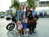 Cait McCarey and Charlotte Batsaikha in Monaghan for the festival, with some of their families. Â©Rory Geary/The Northern Standard