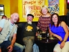 At the blues jam in McKenna's were (L-R) Ronnie, Bertie and Dee McCullagh and Brendan Bradford, from the Enier Delta Blues Club in Comber. Â©Rory Geary/The Northern Standard