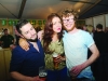 At the marquee were (L-R) Christopher Treanor, Grace Cotter and Karl Deery. Â©Rory Geary/The Northern Standard