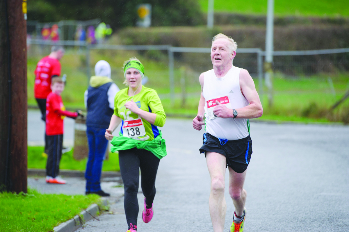 Oliver McCullagh as he finished the 10k. Â©Rory Geary/The Northern Standard
