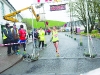 Barbara Murray, who was 3rd in the Ladies 10k crossing the finish line. Â©Rory Geary/The Northern Standard