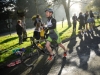 Adrian Farrell from Muckno Triathlon Club, during his transition to the cycle. Â©Rory Geary/The Northern Standard