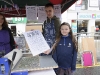 Niamh McGuinness with Paul Capaldi, when she printed a copy of The Proclaimation at the Monaghan 1916 commemorations last Saturday. Â©Rory Geary/The Northern Standard