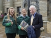 Dr Rory O'Hanlon at the Monaghan 1916 commemoration event with Alison McDonald and Simone Clerkin. Â©Rory Geary/The Northern Standard