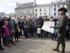 Dave Swift from the ClaÃ­omh Living History Group speaking about The Proclaimation, at the Monaghan 1916 Brought Back To Life event. Â©Rory Geary/The Northern Standard