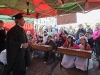 Walter Pringle giving a demonstration of school life back in 1916 at the event. Â©Rory Geary/The Northern Standard