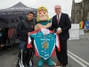 At the Monaghan Canada day celebrations was Canadian Ambassador to Ireland Kevin Vickers was Adam O'Keefe, coach / player with the Belfast Giants and their mascot Finn McCool. Â©Rory Geary/The Northern Standard