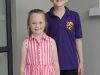 Lucy O'Brien, U-9 ComhrÃ¡ Gaelige, and Eoin McCleary, U-13 ComhrÃ¡ Gaelige, from Baile MhuineachÃ¡in CCE, who are both through to Ulster. Â©Rory Geary/The Northern Standard