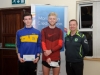 At the presentation of the prizes for the Mens Junior Race were (L-R) Sean McElwaine, Clones AC, 2nd, Paul Peppard, Monaghan Phoenix AC, winner and Damien Barry, Monaghan Phoenix AC. Â©Rory Geary/The Northern Standard